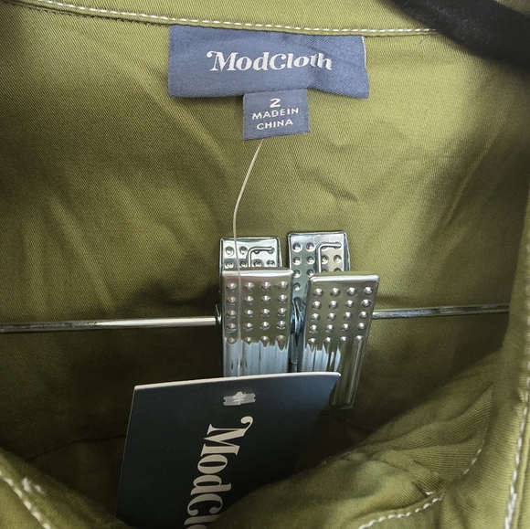 NWT Modcloth Olive Dress Size 2 - Picture 4 of 6